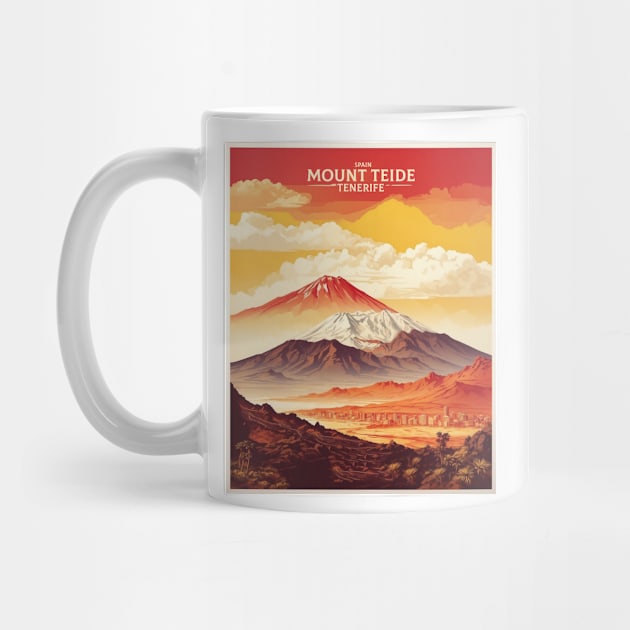 Mount Teide Spain Travel Tourism Retro Vintage by TravelersGems